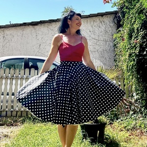 Pinup Rockabilly szoknya pöttyös - Meska.hu