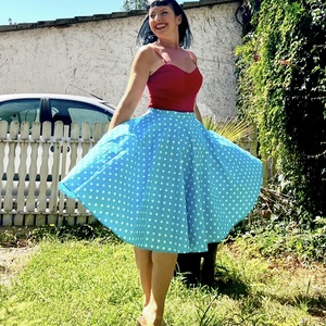 Pinup Rockabilly szoknya pöttyös - Meska.hu