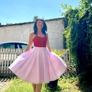 Pinup Rockabilly szoknya pöttyös - Meska.hu