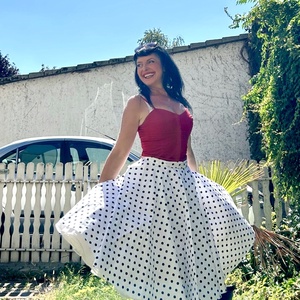 Pinup Rockabilly szoknya pöttyös - Meska.hu