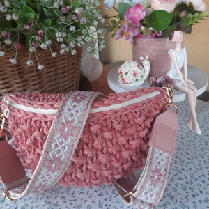 Horgolt crossbody - táska & tok - kézitáska & válltáska - alkalmi táska - Meska.hu