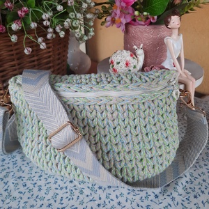 Horgolt crossbody, Táska & Tok, Kézitáska & válltáska, Alkalmi táska, Horgolás, MESKA