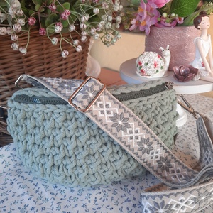 Horgolt crossbody, Táska & Tok, Kézitáska & válltáska, Alkalmi táska, Horgolás, MESKA