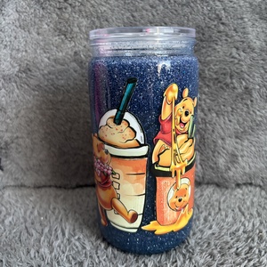 Csillámos szívószálas pohár, Otthon & Életmód, Konyhafelszerelés, tálalás, Tálalás, Pohár, Mindenmás, MESKA