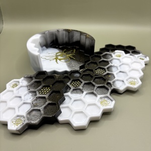 Méhrácsos poháralátét szett, Otthon & Életmód, Konyhafelszerelés, tálalás, Tálalás, Tányér- és poháralátét, Mindenmás, MESKA