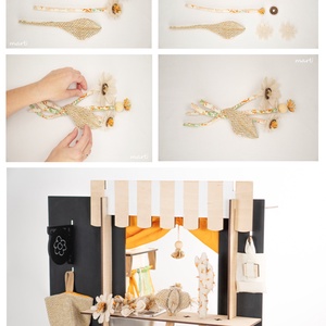 marti - role play set Nr.1. (szerepjáték szett) + tematikus készlet - virágbolt, narancssárga - bézs - virágos -  - Meska.hu