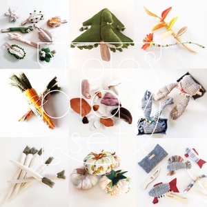 Zöldség csomag - citrom, fehérrépa, sütőtök, gomba - textil játék készlet bevásárló szatyorral - játék & sport - gyerekkonyha - játék ételek - Meska.hu