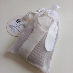  nyuszis szundikendő - alvóka, újszülött kortól  - baba - mama - baba játékok - szundikendő, alvóka - Meska.hu