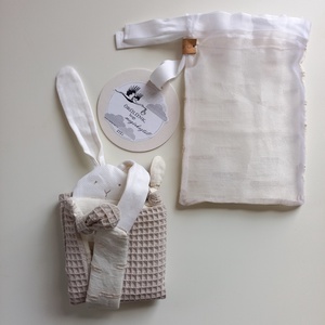  nyuszis szundikendő - alvóka, újszülött kortól  - baba - mama - baba játékok - szundikendő, alvóka - Meska.hu