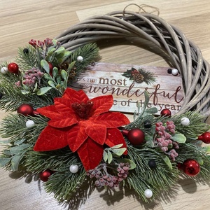Karácsonyi kopogtató - karácsony - adventi díszek - adventi ajtódísz - Meska.hu