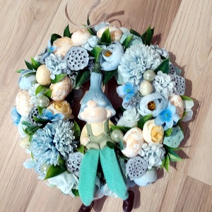 Tavaszi kopogtató - otthon & életmód - dekoráció - ajtó- és ablak dekoráció - ajtódísz & kopogtató - Meska.hu