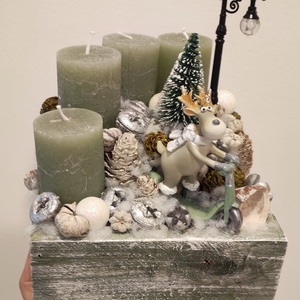 Adventi box - karácsony - adventi díszek - adventi koszorú - Meska.hu