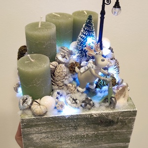 Adventi box - karácsony - adventi díszek - adventi koszorú - Meska.hu