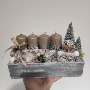Adventi box - karácsony - adventi díszek - adventi koszorú - Meska.hu