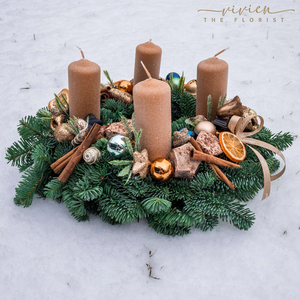 Élő alapos adventi koszorú  - Meska.hu
