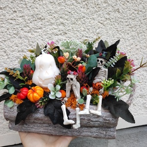 Halloweeni őszi asztaldísz - otthon & életmód - dekoráció - asztal és polc dekoráció - asztaldísz - Meska.hu