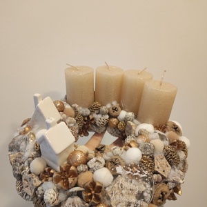 Adventi koszorú  - karácsony - adventi díszek - adventi koszorú - Meska.hu