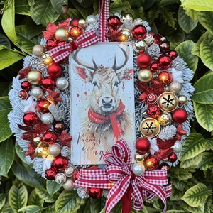 Csodaszarvasos világító kopogtató  - Meska.hu