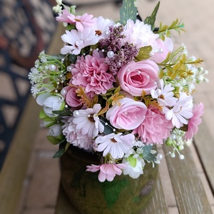 Menyasszonyi csokor fehér masnival, Esküvő, Menyasszonyi- és dobócsokor, Mindenmás, MESKA