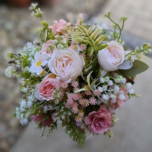 menyasszonyi csokor fehér organzaszalaggal - esküvő - menyasszonyi- és dobócsokor - Meska.hu