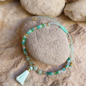 kék amazonit gyöngyös karkötő, Ékszer, Karkötő, Ásványkarkötő, Ékszerkészítés, MESKA