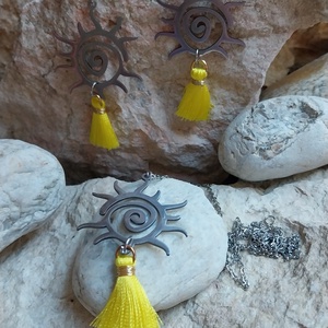 napfény lánc+fülbevaló szett, Ékszer, Nyaklánc, Medálos nyaklánc, , MESKA