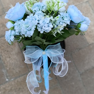 Kék menyasszonyi csokor  - esküvő - menyasszonyi- és dobócsokor - Meska.hu