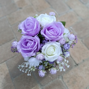 Lila menyasszonyi csokor - esküvő - menyasszonyi- és dobócsokor - Meska.hu