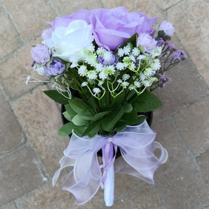 Lila menyasszonyi csokor - esküvő - menyasszonyi- és dobócsokor - Meska.hu