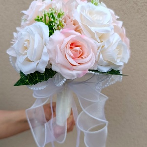 vintage menyasszonyi csokor rózsákkal - Meska.hu