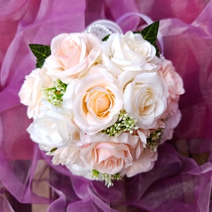 vintage menyasszonyi csokor rózsákkal - esküvő - menyasszonyi- és dobócsokor - Meska.hu