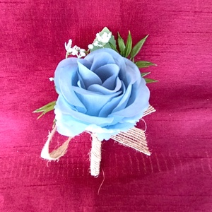 kék rózsás vőlegény/ tanú kitűző, Esküvő, Meghívó & Kártya, Tanú felkérő, , MESKA