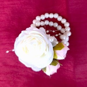 Lány tanú/ Koszorúslány csuklódísz vintage színben - esküvő - meghívó & kártya - tanú felkérő - Meska.hu