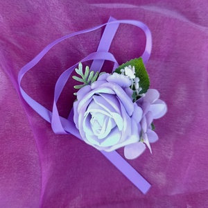 Lány tanú/ Koszorúslány csuklódísz halvány lila színben  - esküvő - meghívó & kártya - koszorúslány felkérő - Meska.hu