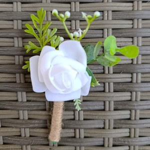 Minihabrózsa kitűző - Meska.hu