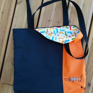Bohém vászon shopper tacsis - Meska.hu