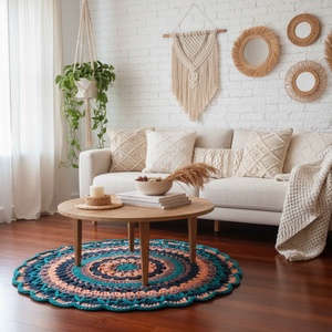 Copacabana horgolt mandala szőnyeg  - otthon & életmód - lakástextil - szőnyeg - horgolt szőnyeg - Meska.hu