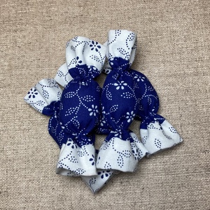 Textil szaloncukor -  fehér-kék - 5 db - Meska.hu