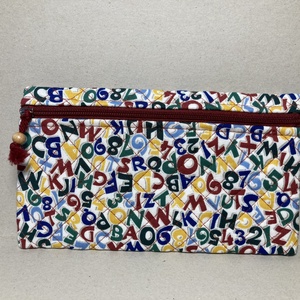 Betűk-számok tolltartó/ceruzatartó vagy neszesszer - Meska.hu