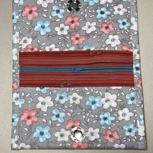 Pénztárca  - szürke, virágos - táska & tok - pénztárca & más tok - pénztárca - női pénztárca - Meska.hu