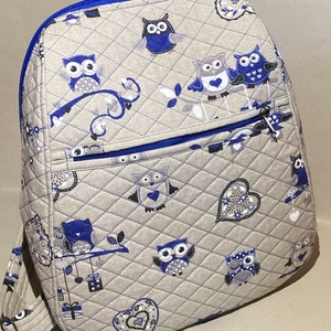 Baglyos vászon hátizsák - Meska.hu