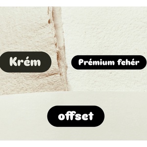 Fehér prémium merített A4-es kézműves papír 10 db. - otthon & életmód - papír, írószer - ajándékozás kellékei - Meska.hu