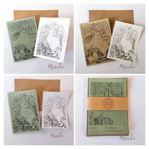 Húsvéti képeslap csomag - 7 db - os - otthon & életmód - papír, írószer - ajándékozás kellékei - képeslap, üdvözlőlap - Meska.hu