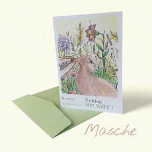 Húsvéti képeslap - 1 db  - otthon & életmód - papír, írószer - ajándékozás kellékei - képeslap, üdvözlőlap - Meska.hu