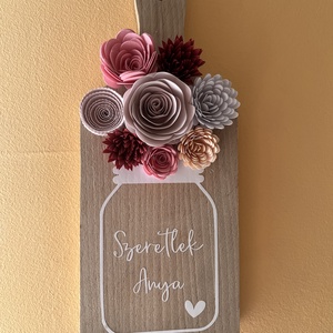 Anyáknapi köszöntő dekor, Otthon & Életmód, Dekoráció, Fali és függő dekoráció, Falra akasztható dekor, Papírművészet, MESKA