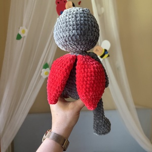 Amigurumi piros katica , Játék & Sport, Plüssállat & Játékfigura, Más figura, Horgolás, MESKA