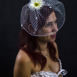 Olivia ekrü birdcage fátyol, Esküvő, Kiegészítők, Fátyol, Varrás, MESKA