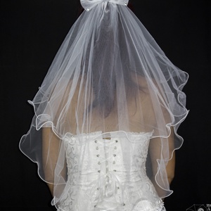 Lorella 2 rétegű fehér 82cm-es fátyol - Meska.hu