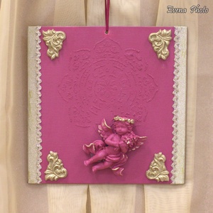 Angyalkás faldísz - Meska.hu