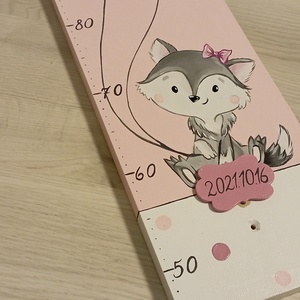 Magasságmérő farkaskislány - otthon & életmód - babaszoba, gyerekszoba - magasságmérő - Meska.hu